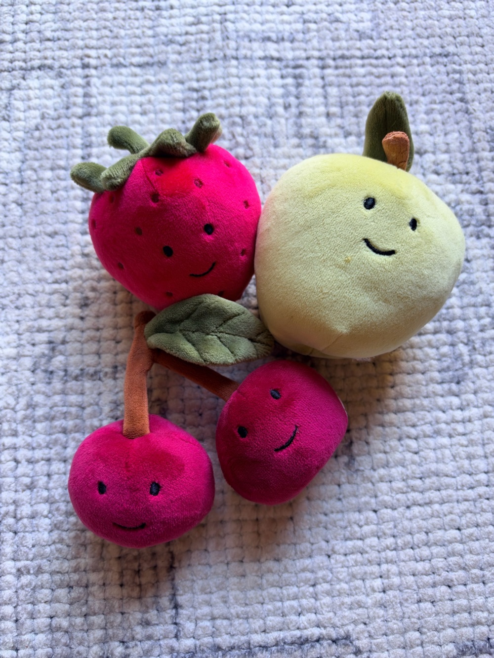 Authentic Jellycat Collectible Fabulous Fruit Bundle Cherry/Apple/Strawberry